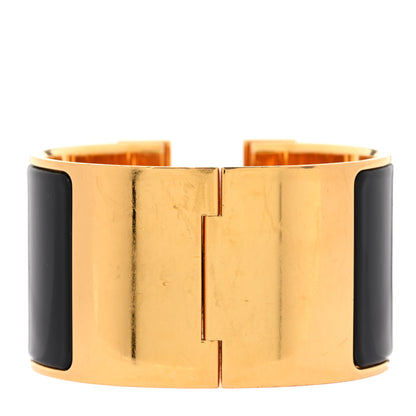 Hermes Enamel Extra Wide Clic Clac H Bracelet PM Black 3 of 6