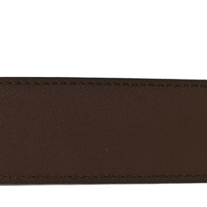 Gucci Supreme Monogram Calfskin Rectangular Belt 75 30 Brown 6 of 7