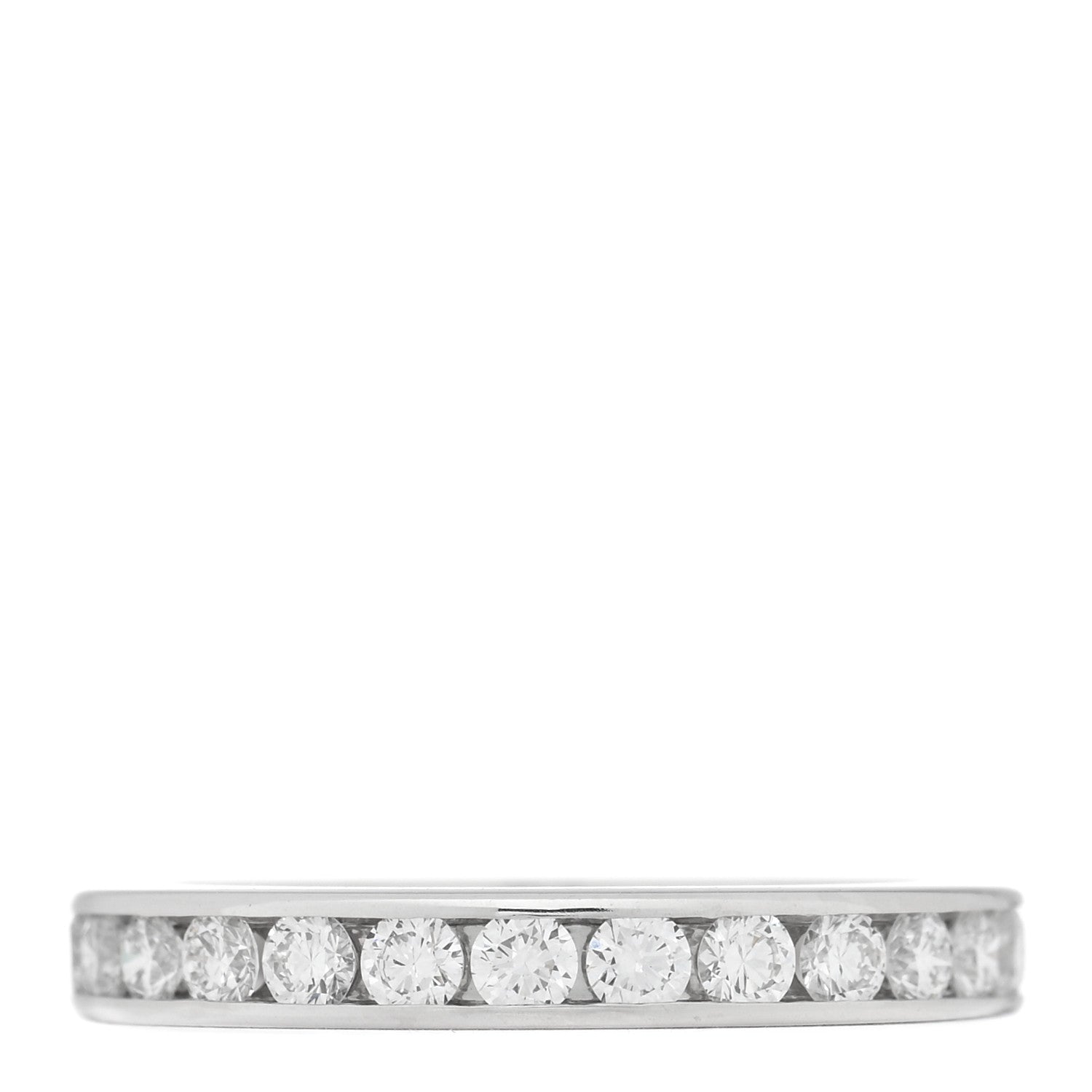 Tiffany Platinum Diamond 3mm Wedding Band Ring 50 5.5 1 of 5