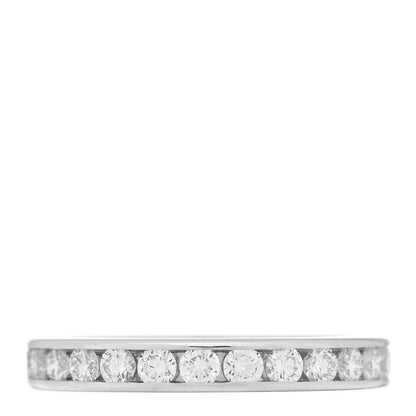 Tiffany Platinum Diamond 3mm Wedding Band Ring 50 5.5 1 of 5