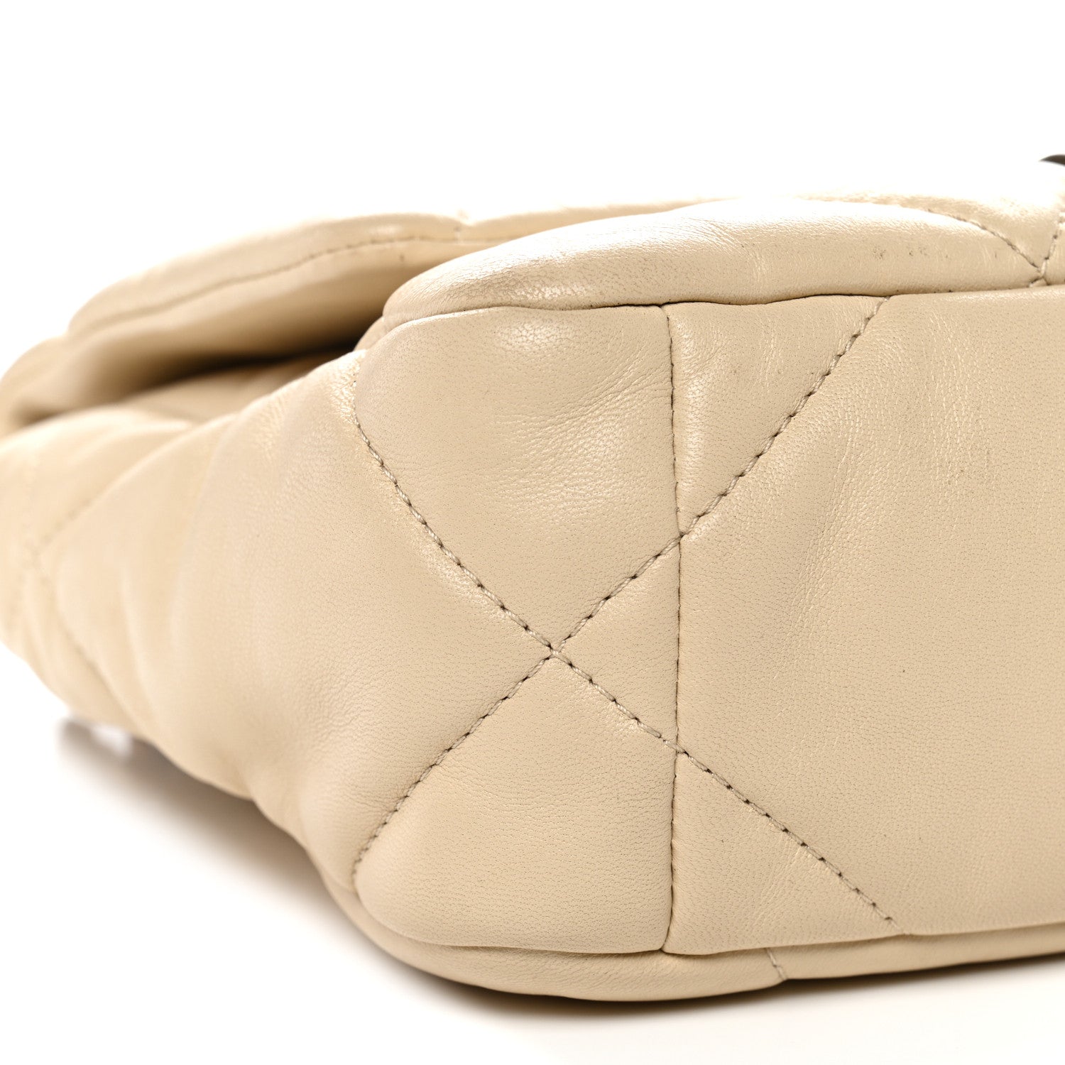 Chanel Lambskin Quilted Medium Chanel 19 Flap Light Beige 9 of 12