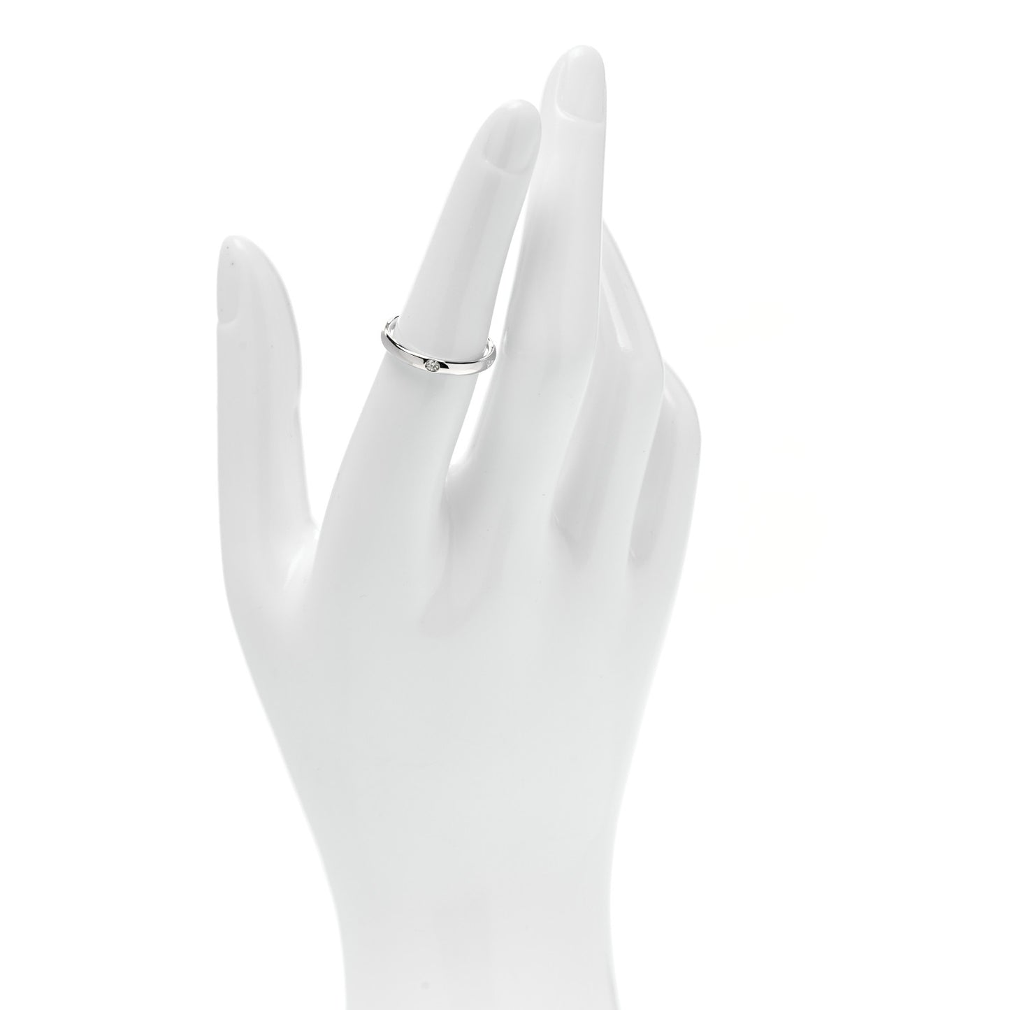 18K White Gold Diamond Lucciola Ring 52 6