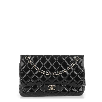 Chanel Patent Quilted Jumbo Double Flap Black 1 of 7