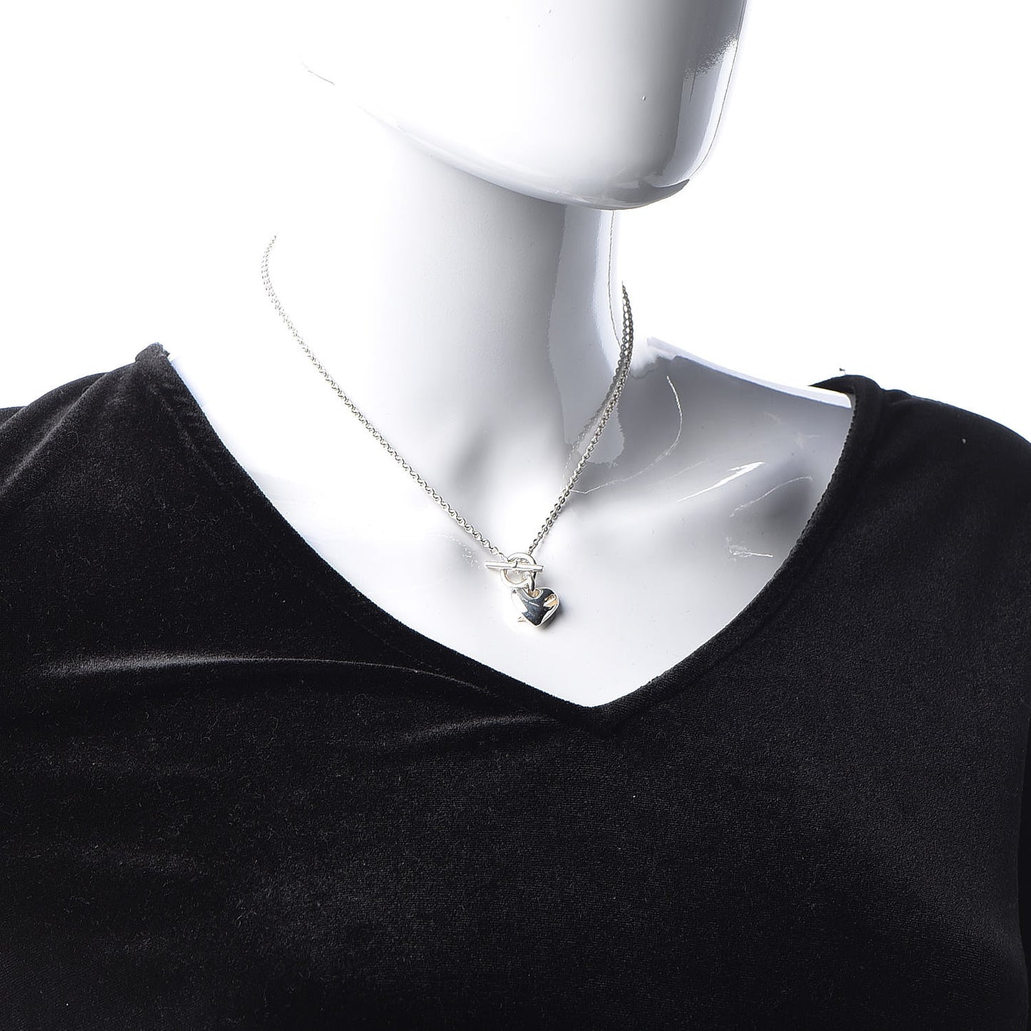 Sterling Silver 18K Yellow Gold Stabbed Heart Pendant Necklace