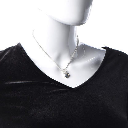 Hermes Sterling Silver 18K Yellow Gold Stabbed Heart Pendant Necklace 2 of 6