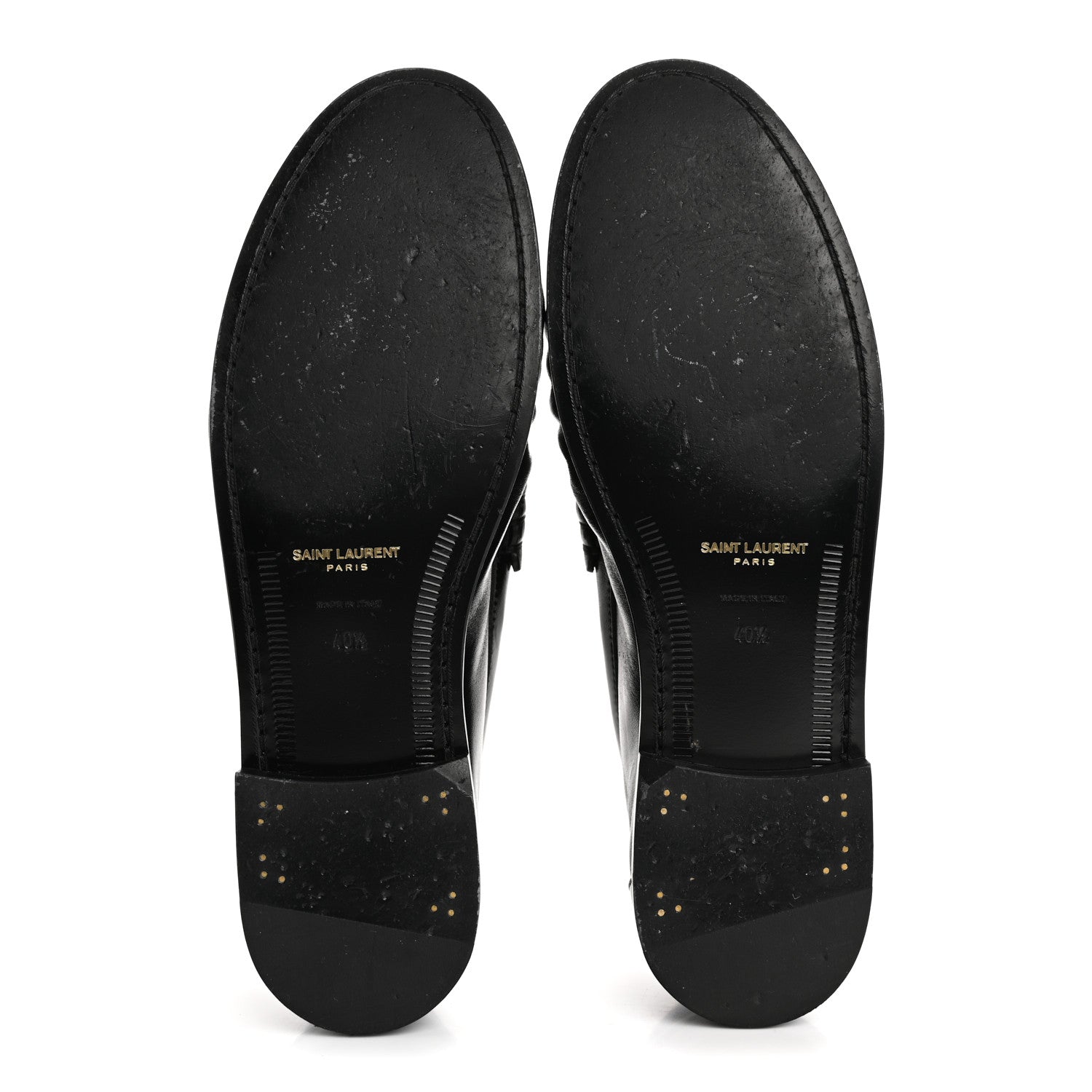 Saint Laurent Nappa Sugar Le Loafer 15 Penny Slippers 40.5 Black 6 of 10