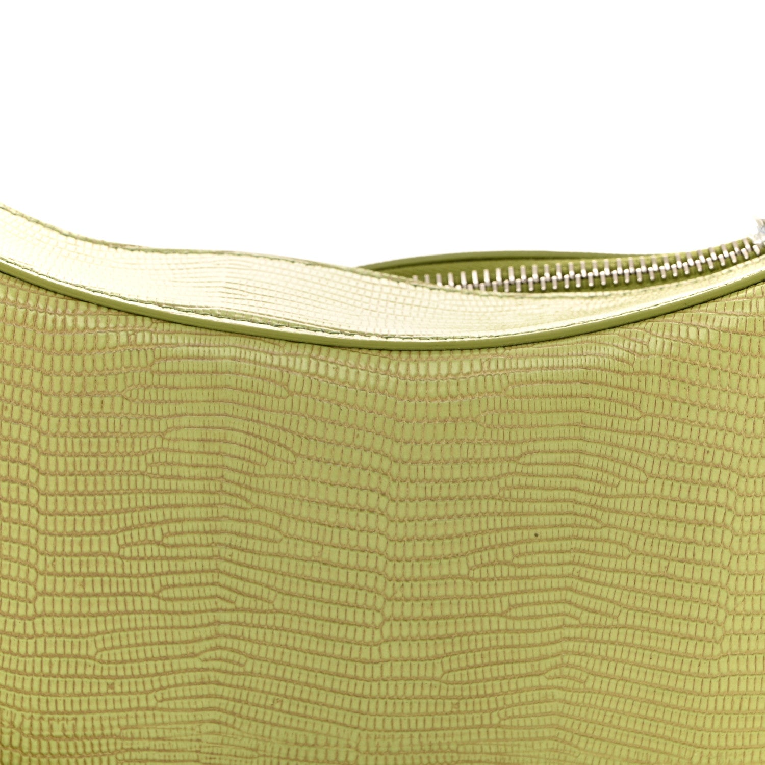 Jacquemus Calfskin Lizard Embossed Le Bious Perle Large Green 8 of 11