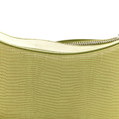 Jacquemus Calfskin Lizard Embossed Le Bious Perle Large Green 8 of 11