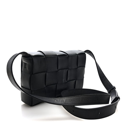 Bottega Veneta Lambskin Maxi Intrecciato Cassette Crossbody Bag Black 3 of 10
