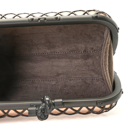 Bottega Veneta Metallic Cage Knot Clutch Gold 5 of 9