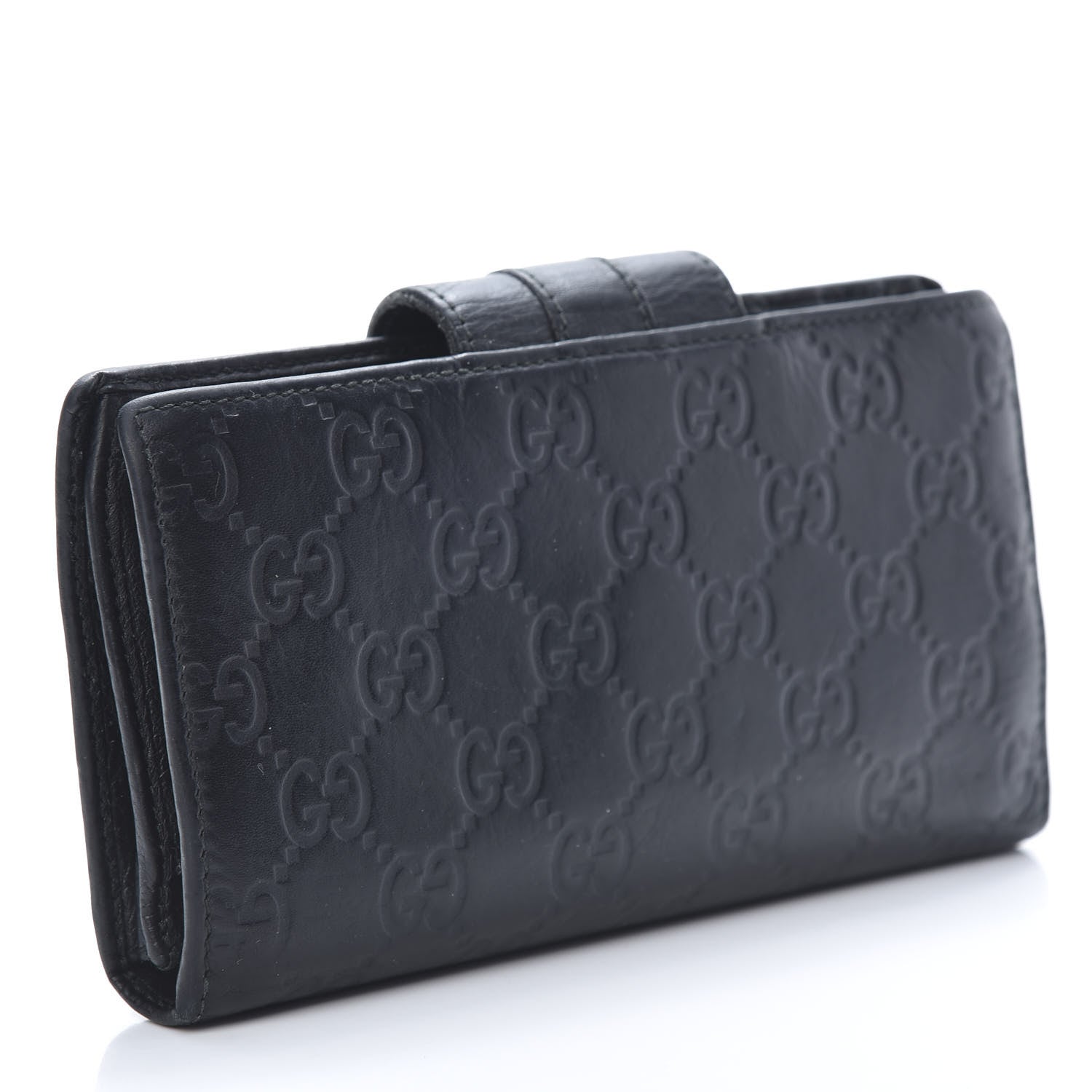 Gucci Guccissima Ladies Web Long Wallet Black 3 of 10