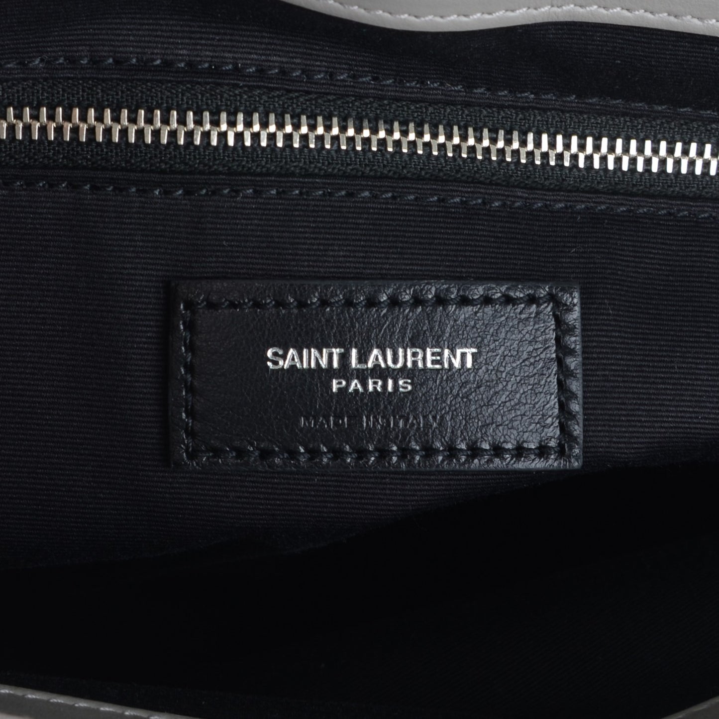 Calfskin Y Quilted Monogram Large Loulou Chain Satchel Grey