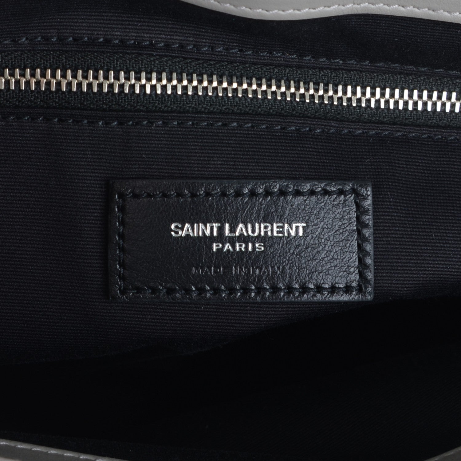 Saint Laurent Calfskin Y Quilted Monogram Large Loulou Chain Satchel Grey 6 of 7