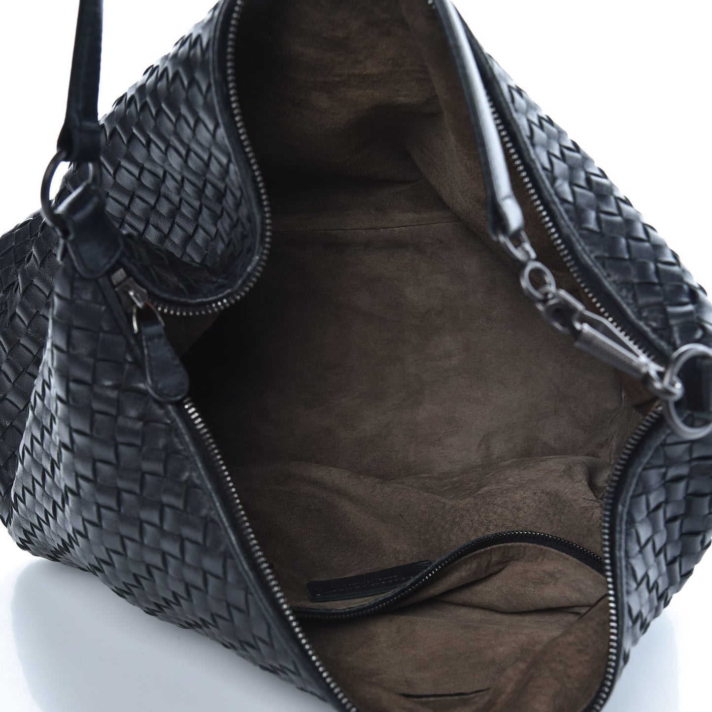 Nappa Intrecciato Shoulder Bag Black
