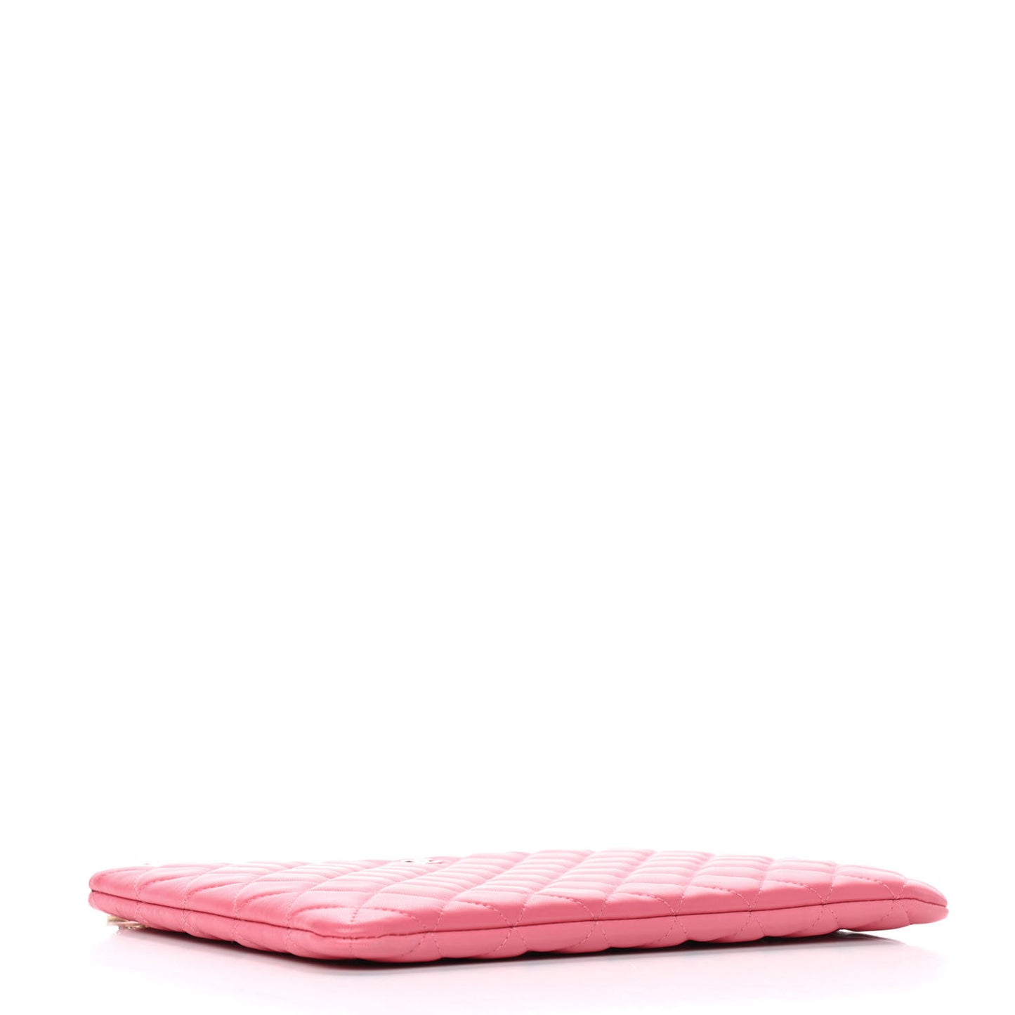 Lambskin Quilted Medium Casino Beauty CC Cosmetic Case Fuchsia