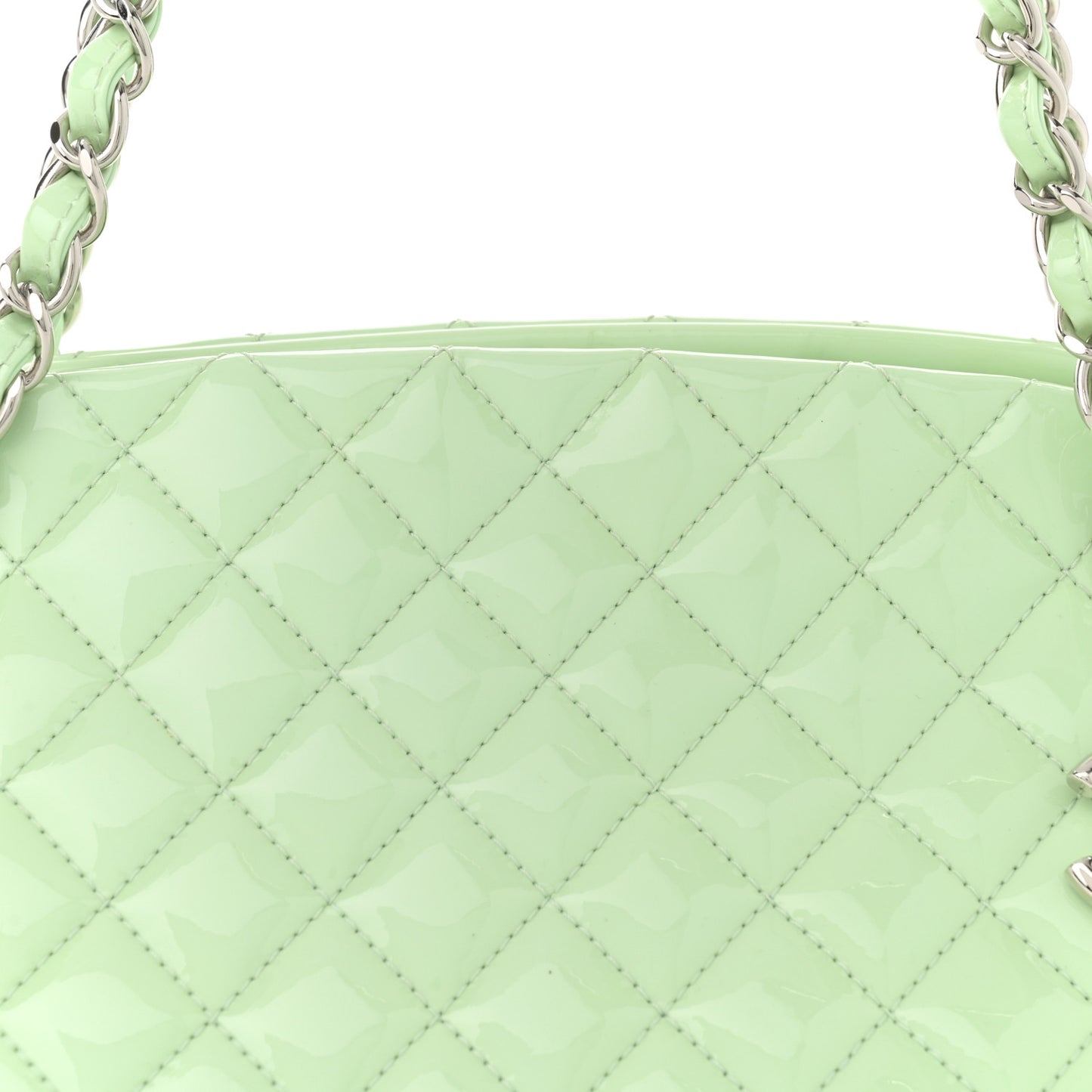 Patent Quilted Medium Just Mademoiselle Light Green