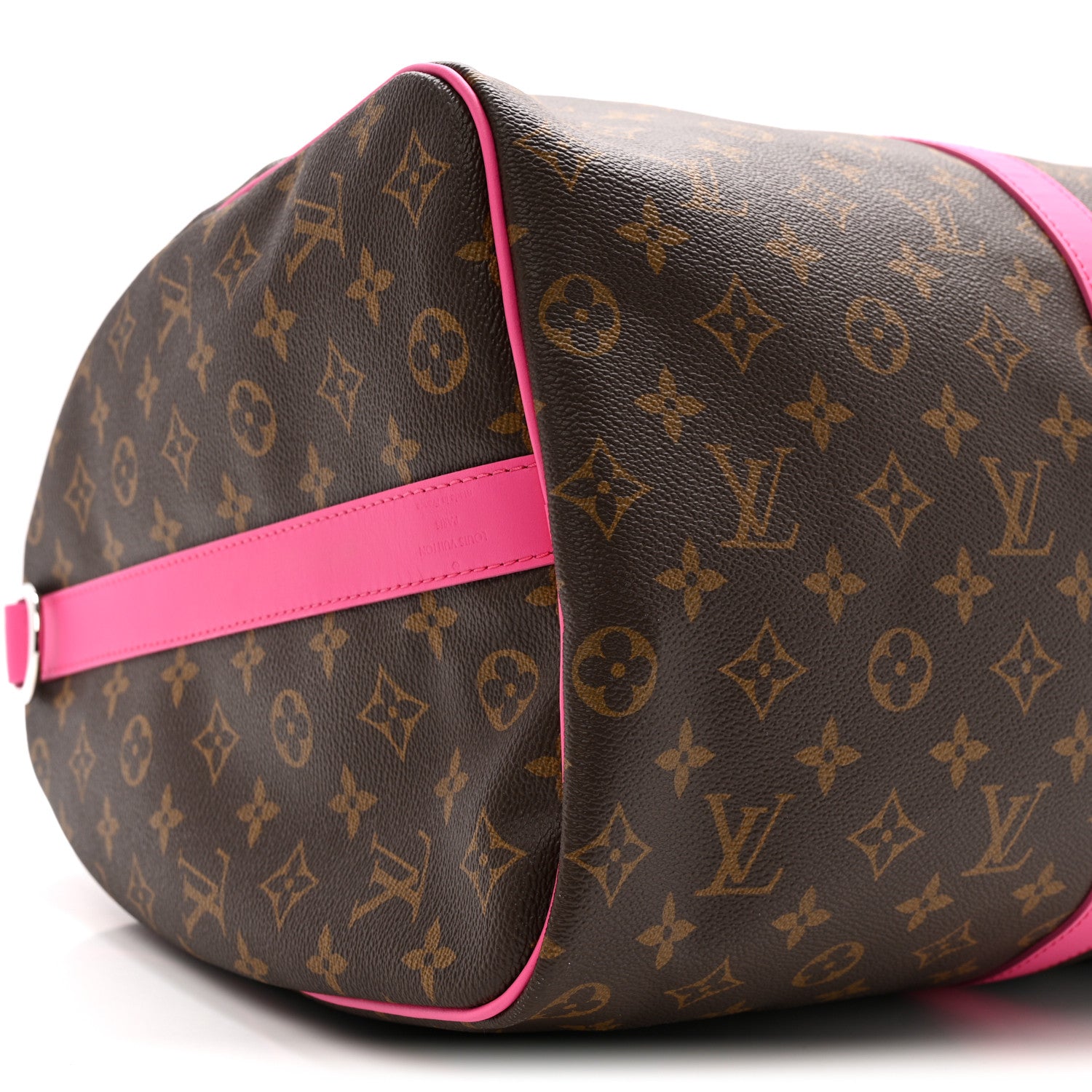 Louis Vuitton Monogram Macassar Keepall Bandouliere 50 Fuchsia 6 of 11