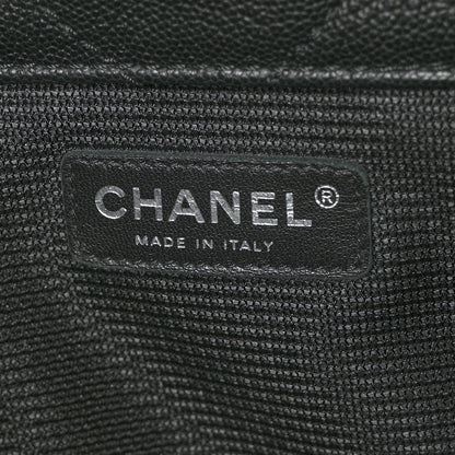 Chanel Calfskin Chevron Quilted XXL Travel Flap Bag Black 6 of 11