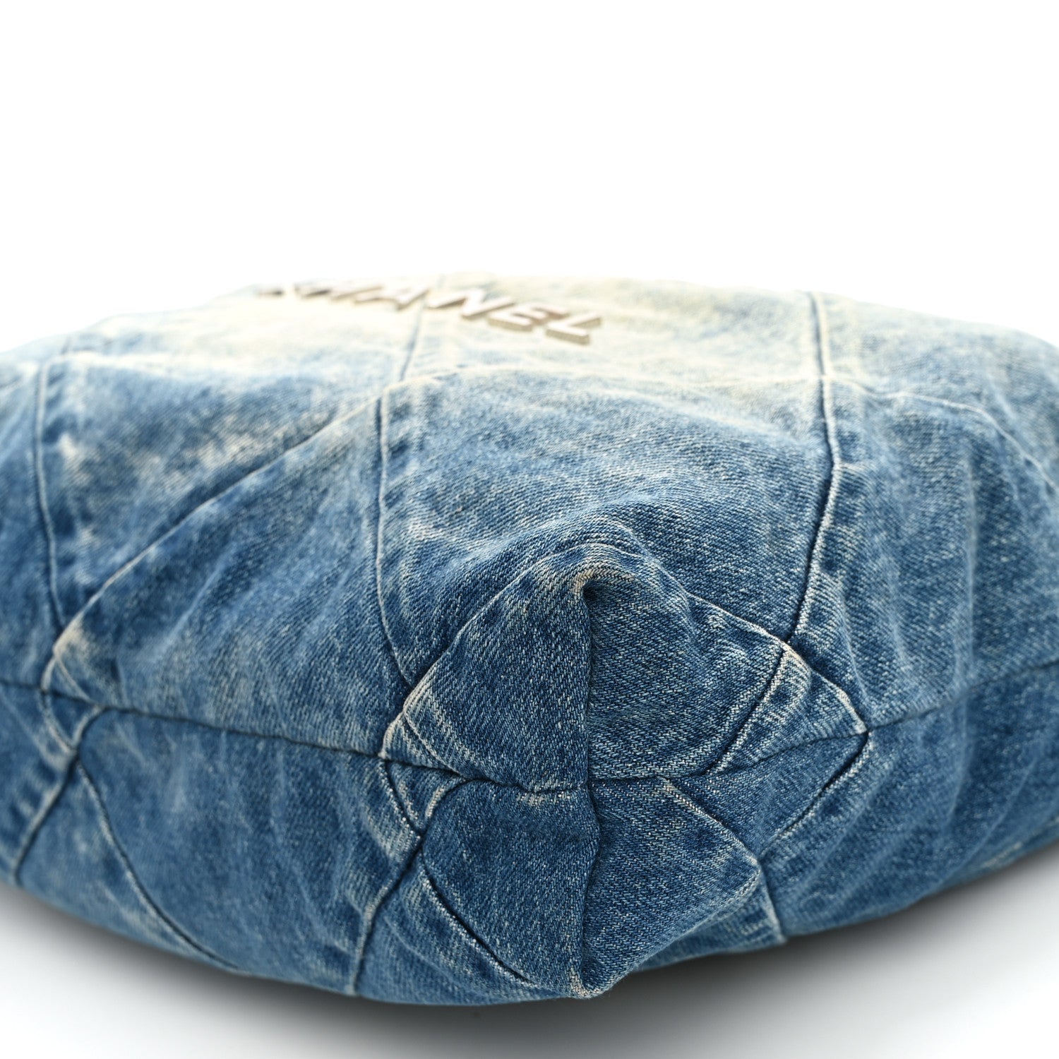 Chanel Denim Quilted Small Chanel 22 Blue 11 of 11
