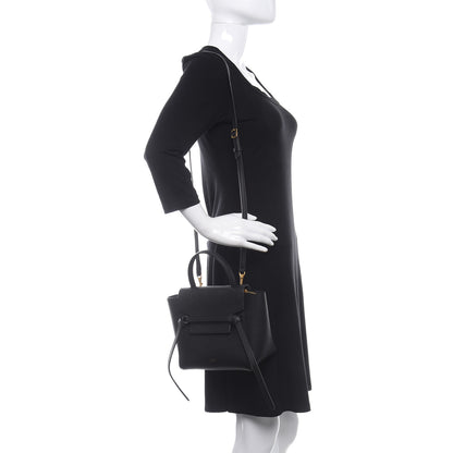 Celine Grained Calfskin Nano Belt Bag Black 3 of 9