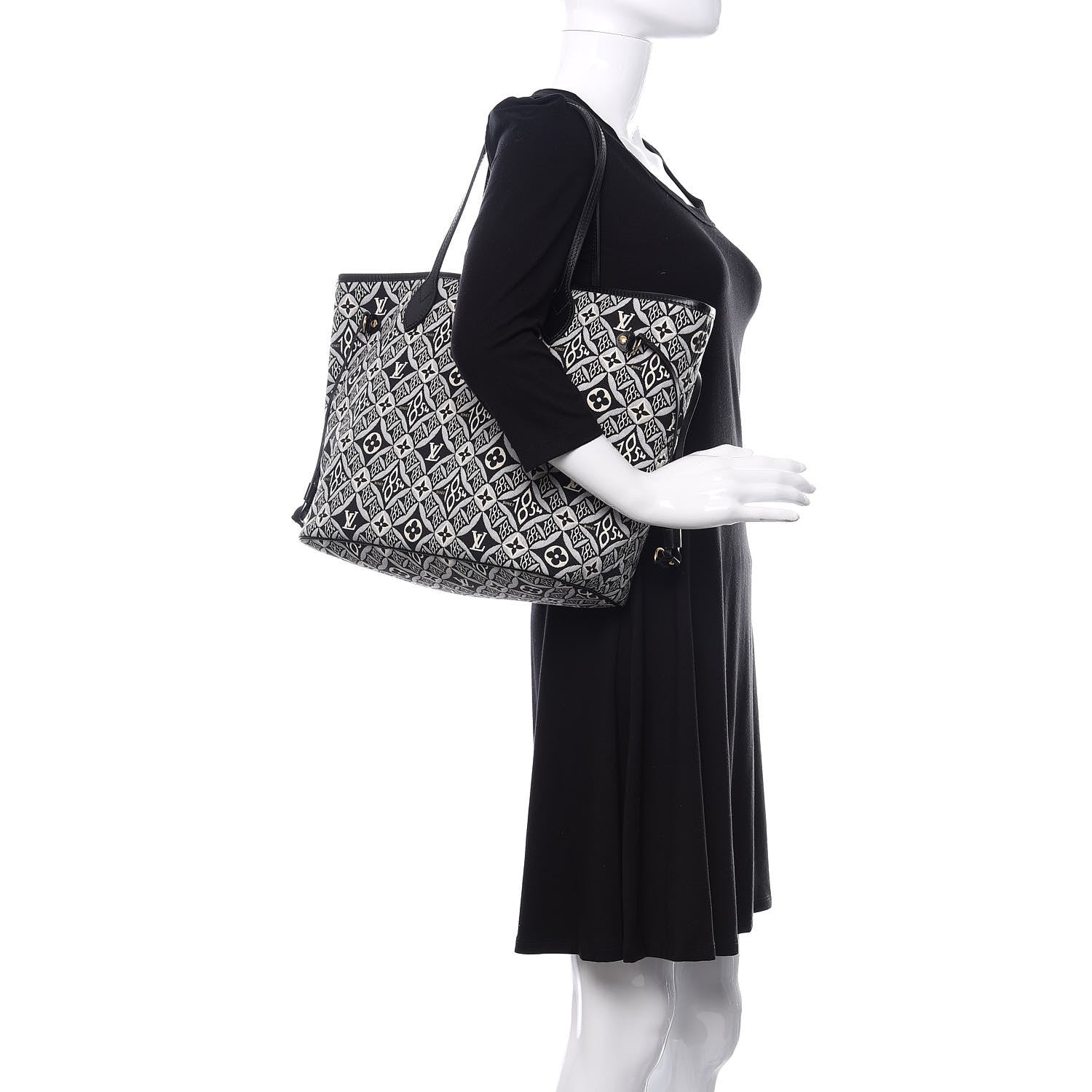 Louis Vuitton Jacquard Since 1854 Neverfull MM Grey 2 of 10