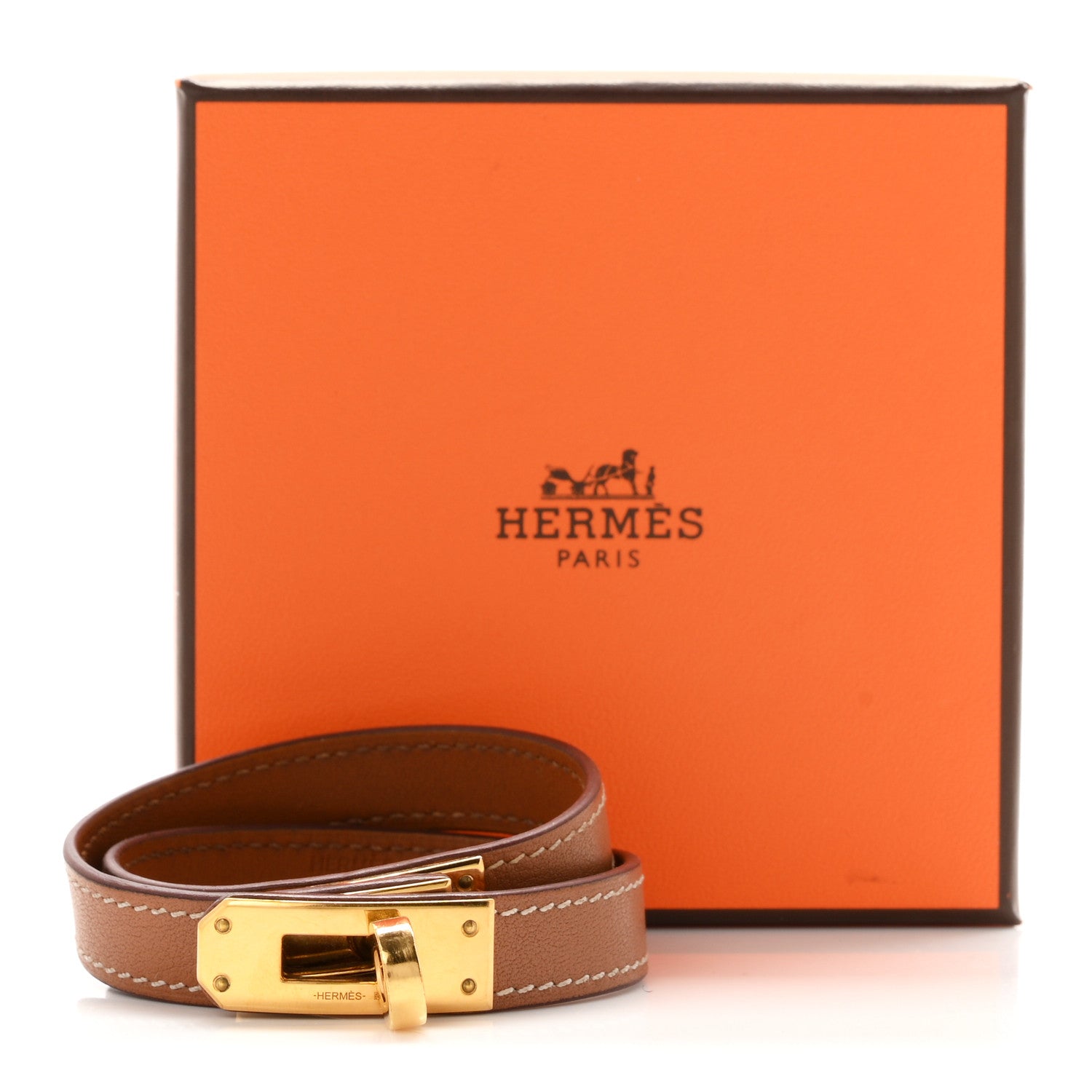 Hermes Swift Kelly Double Tour Bracelet T3 Gold 6 of 6
