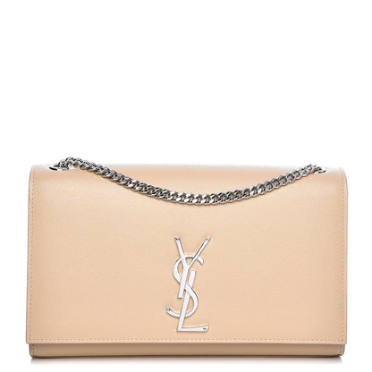 Saint Laurent Grain De Poudre Medium Monogram Kate Satchel Nude Powder 1 of 12