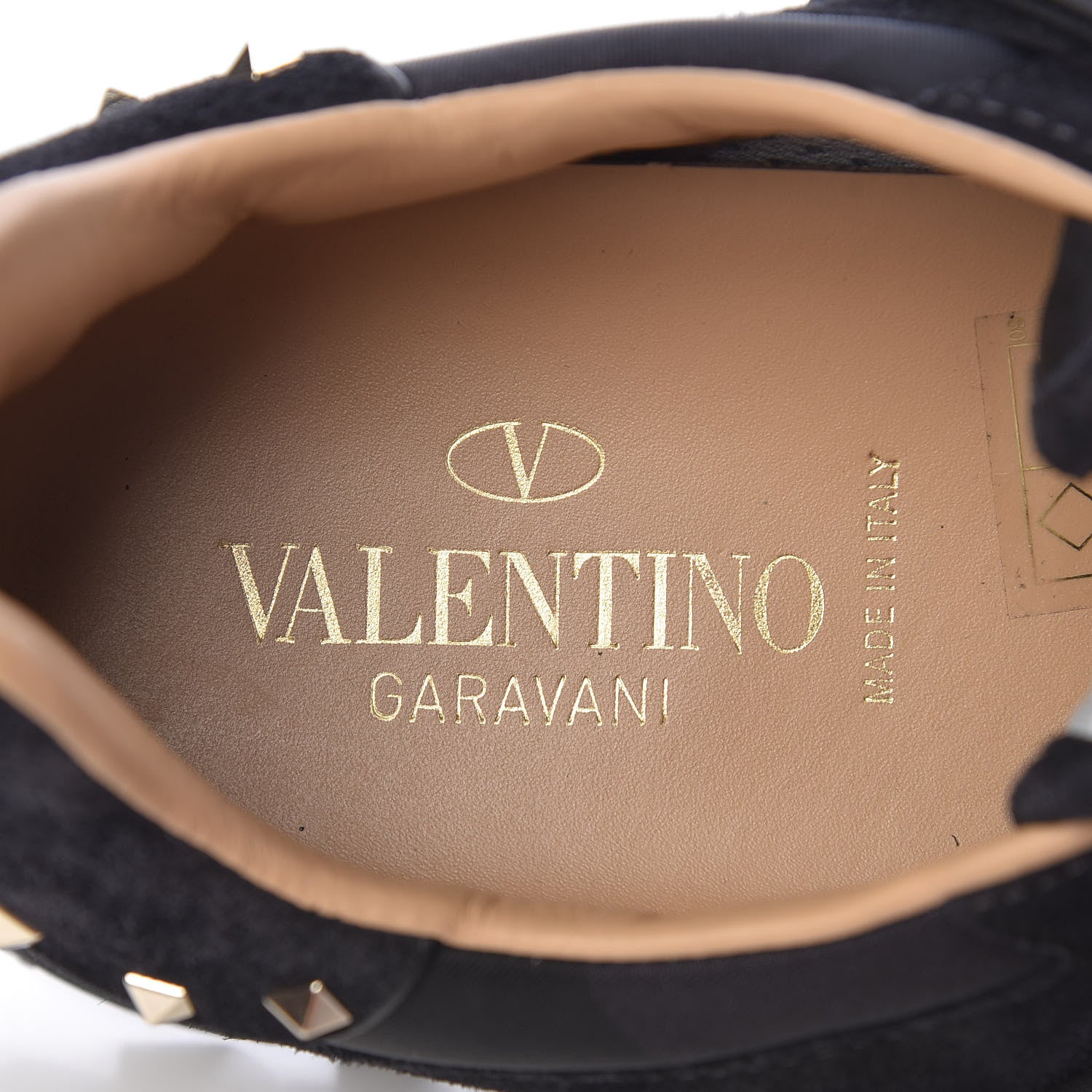 Valentino Garavani Suede Nylon Camouflage Womens Soul Rockstud Sneakers 39 Black 8 of 14