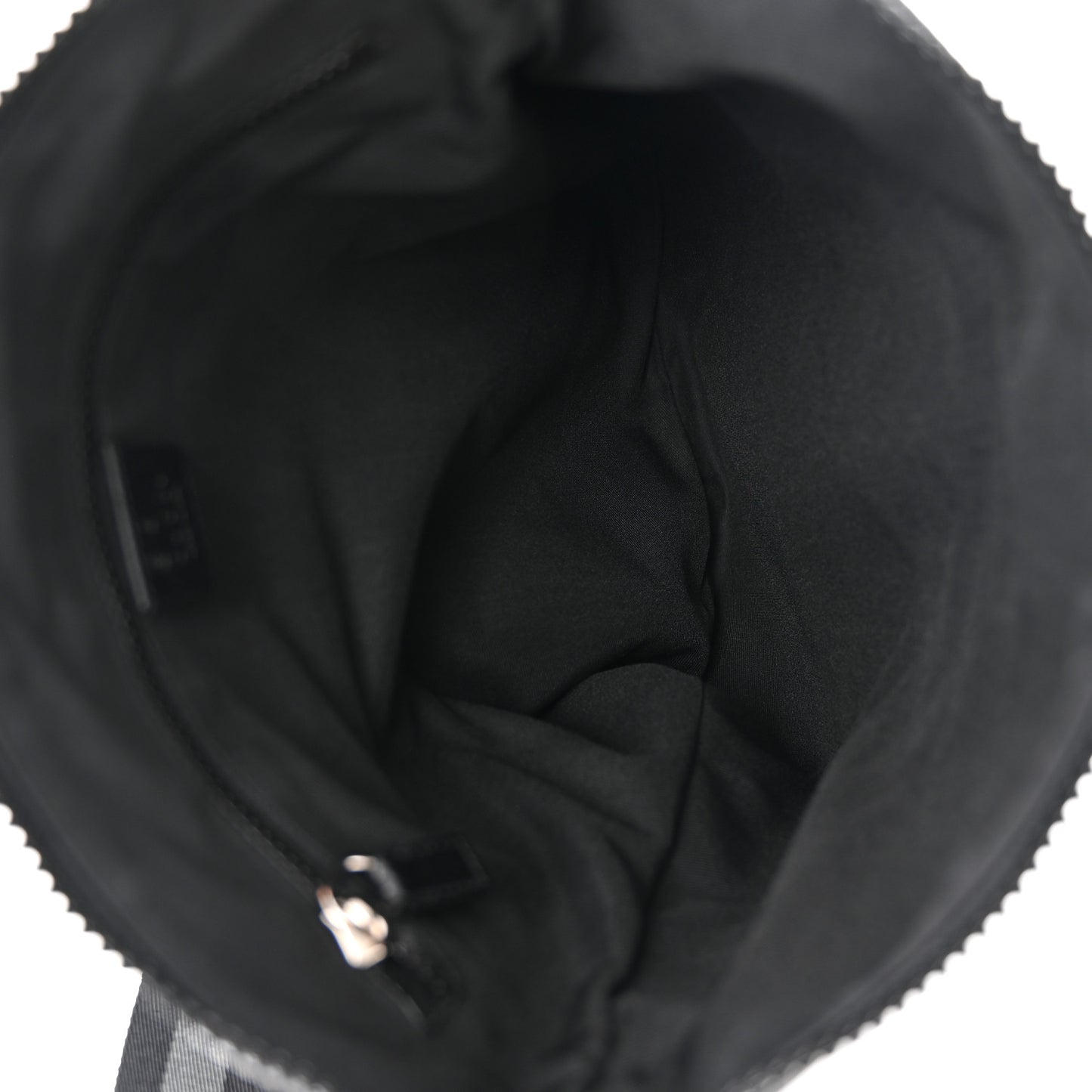 Nylon Monogram Medium Flat Messenger Bag Black