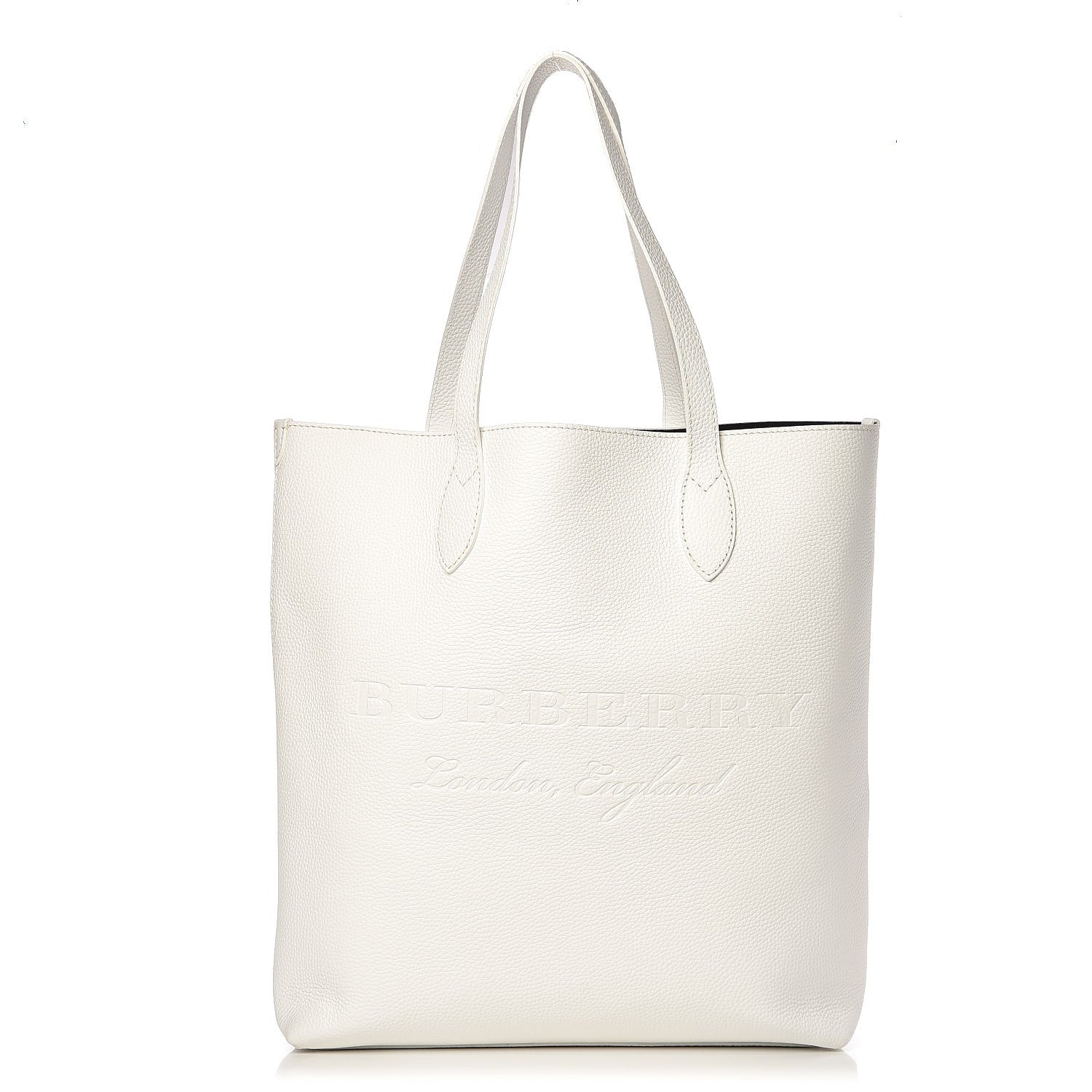 Burberry Grainy Calfskin Remington Tote Chalk White 1 of 7