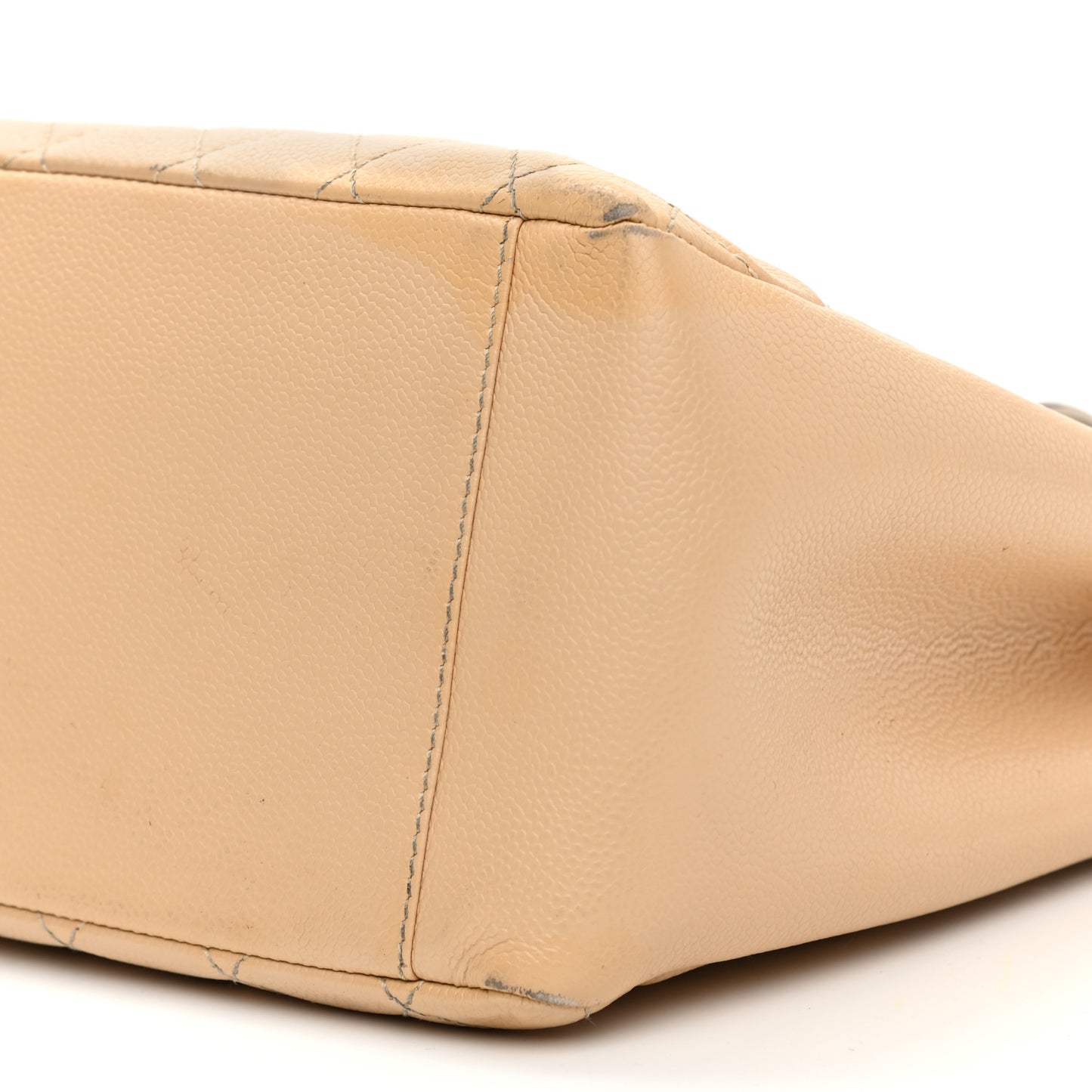 Caviar Quilted Grand Shopping Tote GST Beige