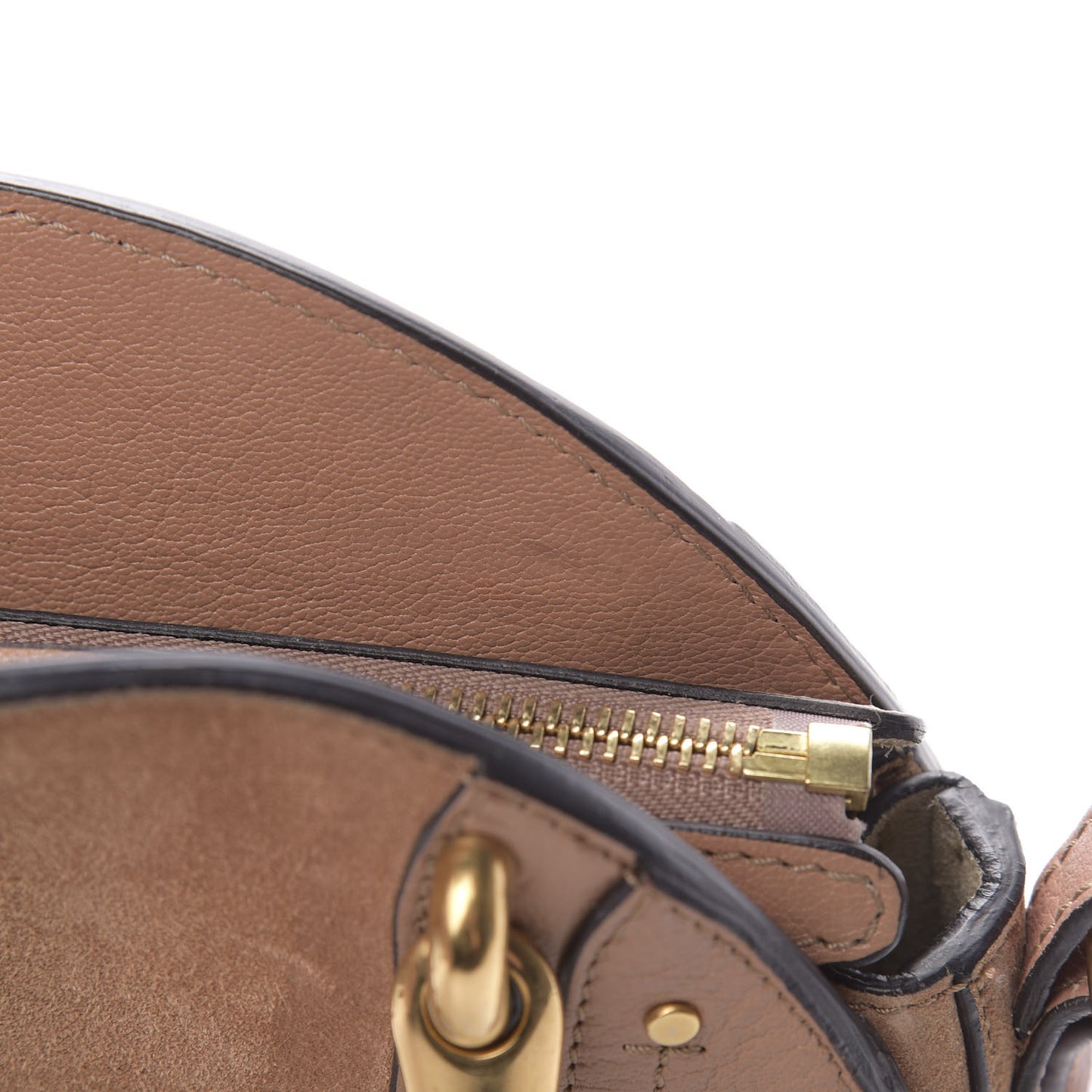 Goatskin Suede Mini Pixie Bag Nougat