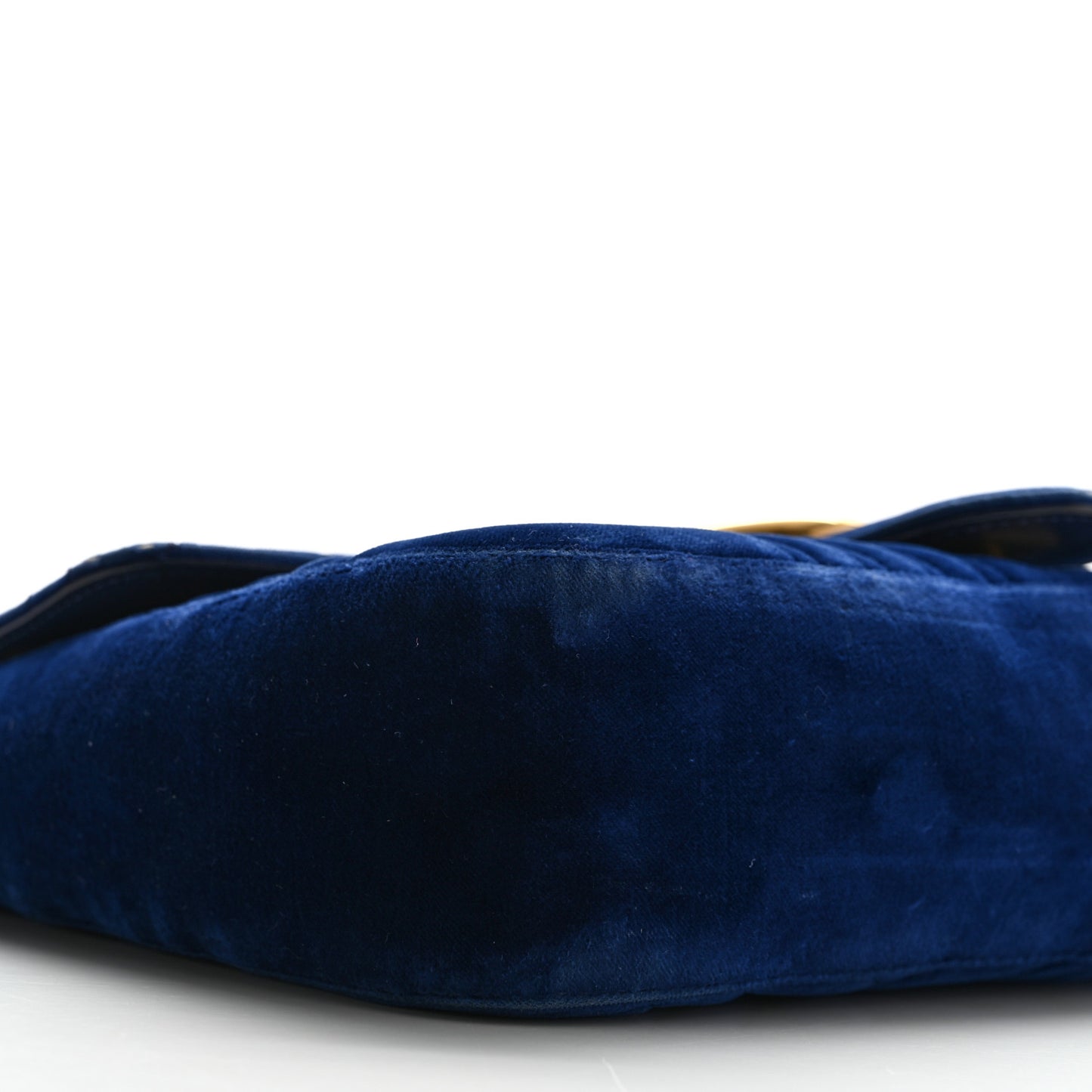 Velvet Matelasse Medium GG Marmont Shoulder Bag Cobalt Blue
