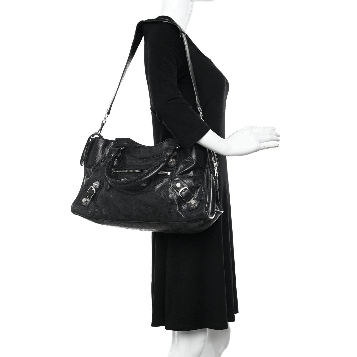 Balenciaga Agneau Giant 21 Silver Hardware Part Time Black 2 of 10