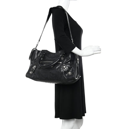 Balenciaga Agneau Giant 21 Silver Hardware Part Time Black 2 of 10