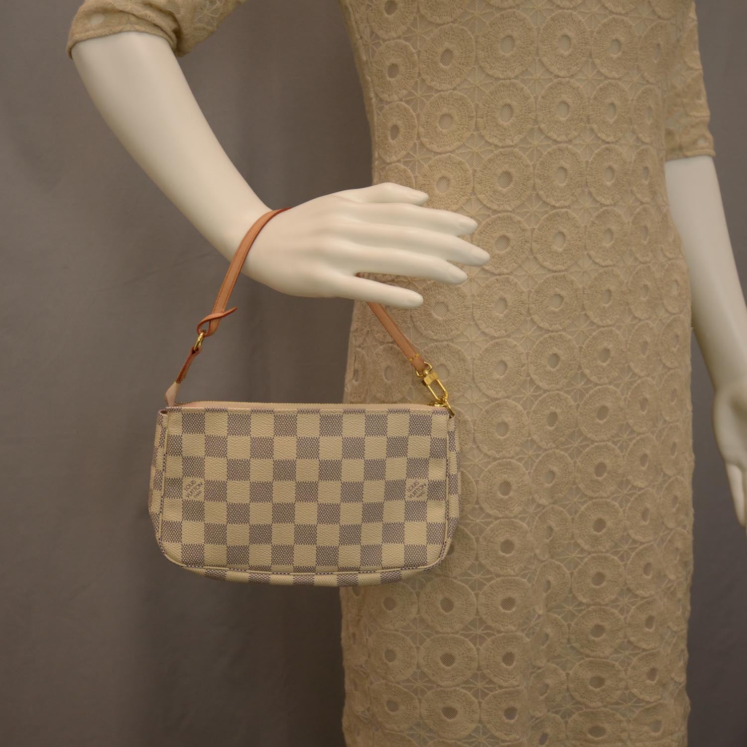 Louis Vuitton Damier Azur Pochette Accessories Bag 2 of 7
