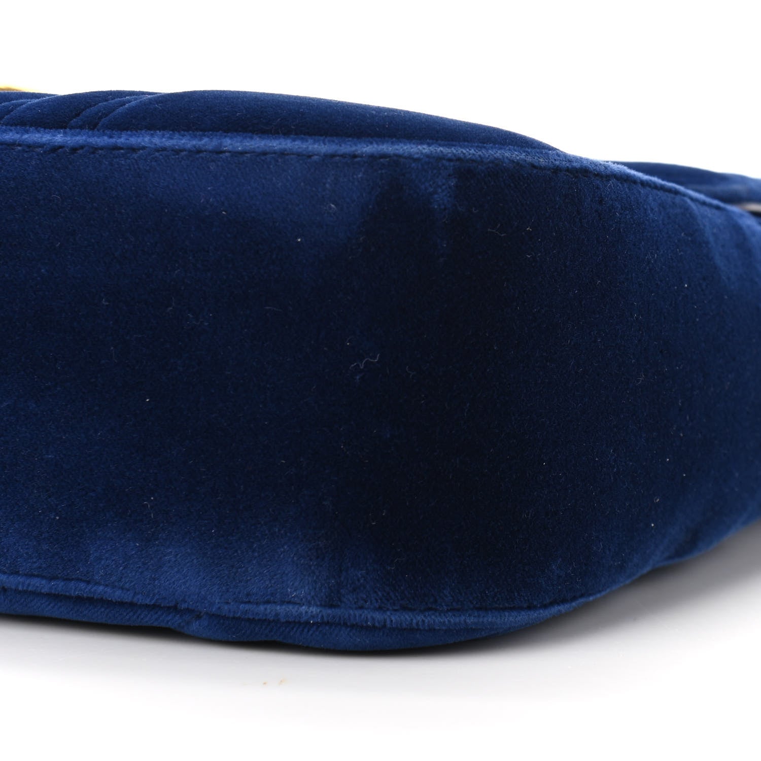 Gucci Velvet Matelasse Medium GG Marmont Shoulder Bag Cobalt Blue 11 of 11