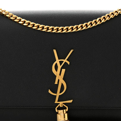 Saint Laurent Grain De Poudre Classic Monogram Kate Tassel Chain Wallet Black 9 of 12