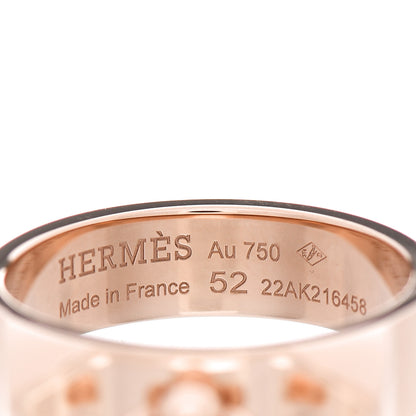 Hermes 18K Rose Gold PM Collier De Chien Ring 52 6 3 of 4
