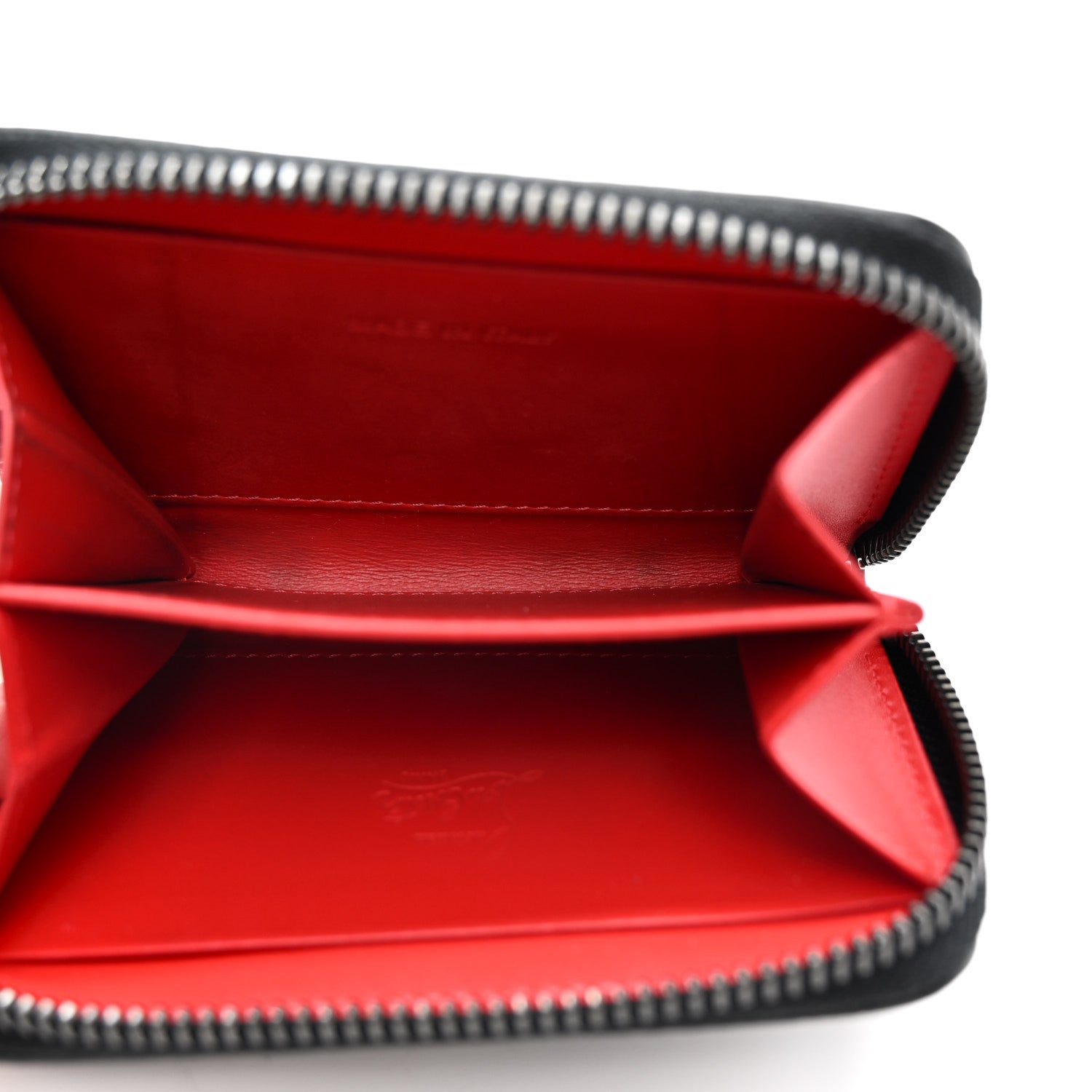 Christian Louboutin Calfskin Loubinthesky Panettone Coin Purse Black 5 of 8