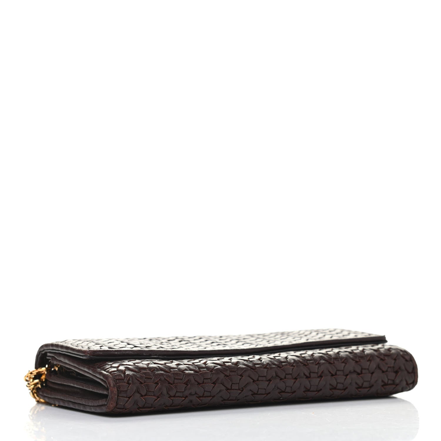 Christian Dior Woven Lady Dior Rendezvous Wallet On Chain Brown 3 of 5