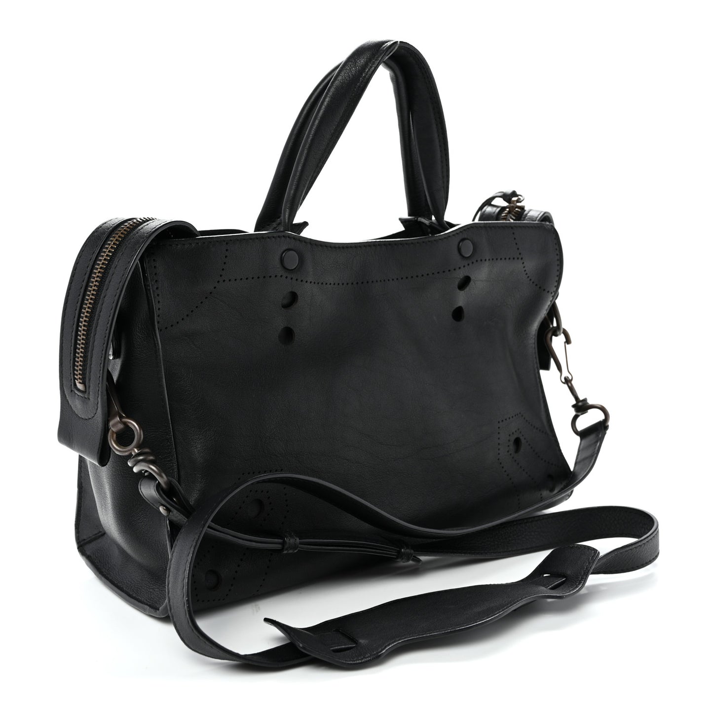 Veau Soyeux Perforated Blackout Hardware S City Black