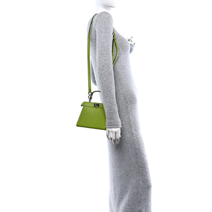 Fendi Shiny Nappa Petite Peekaboo I SEE U Satchel Verde Mela 2 of 16