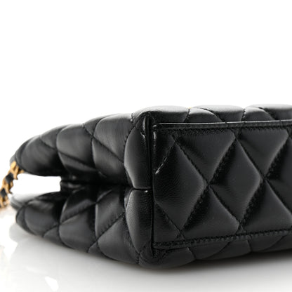 Chanel Shiny Aged Calfskin Quilted Nano Kelly Shopper Black 9 of 10