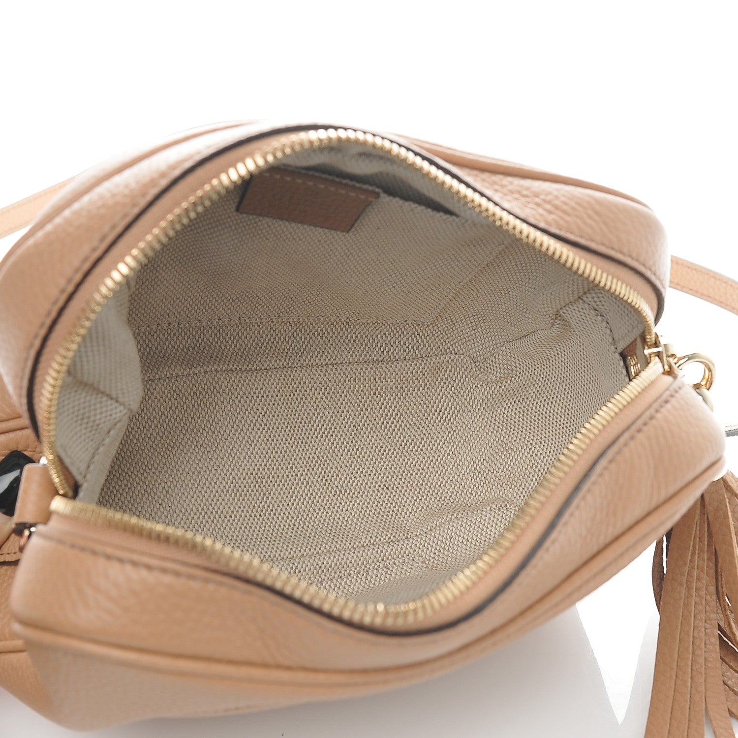 Gucci Pebbled Calfskin Small Soho Disco Bag Rose Beige 5 of 6