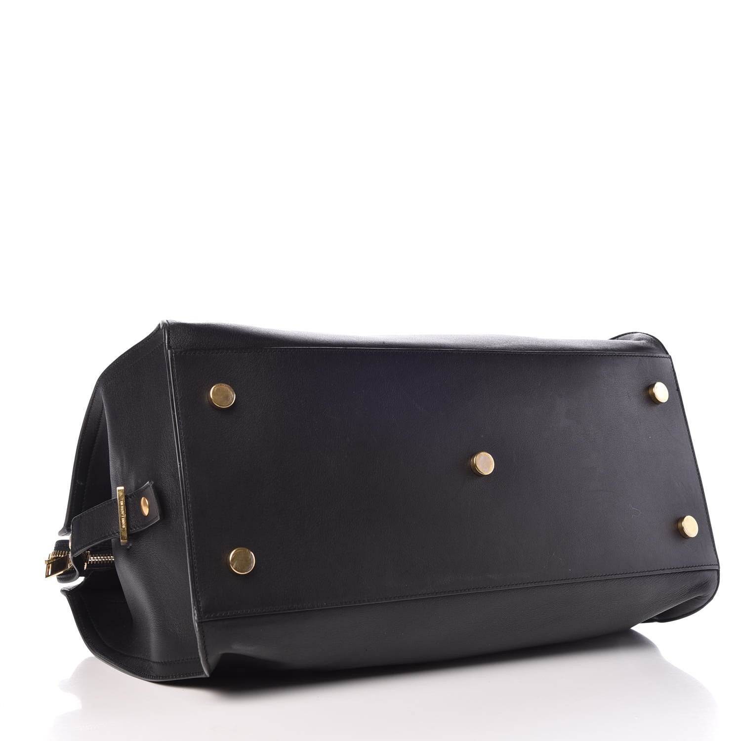 Saint Laurent Smooth Calfskin Medium Monogram Cabas Black 27 of 31