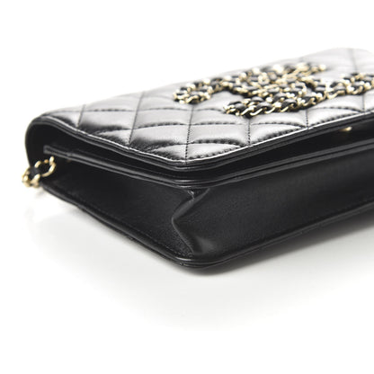 Chanel Calfskin Once Upon A Time Wallet on Chain WOC Black 6 of 12