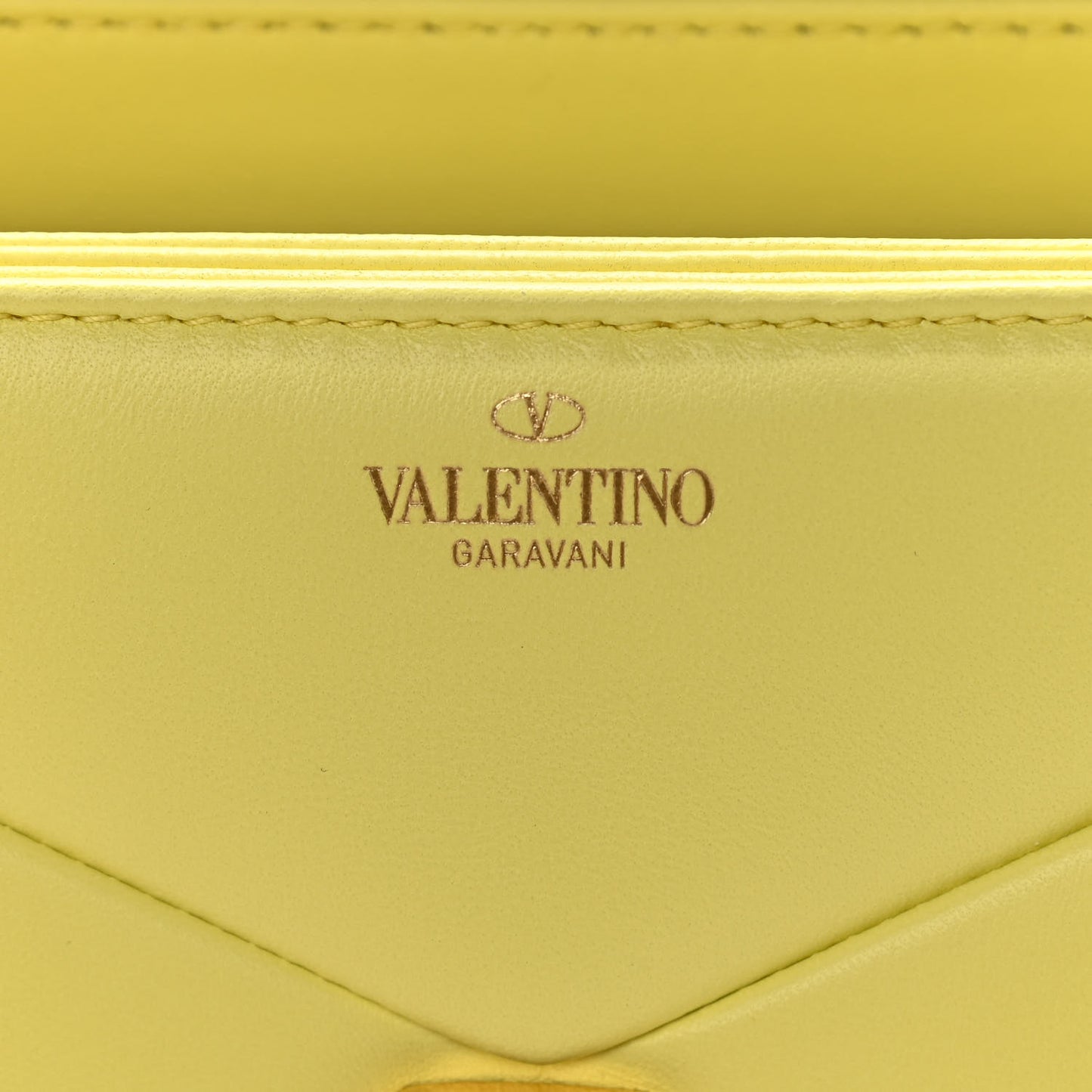Nappa One Stud Chain Clutch Pale Yellow