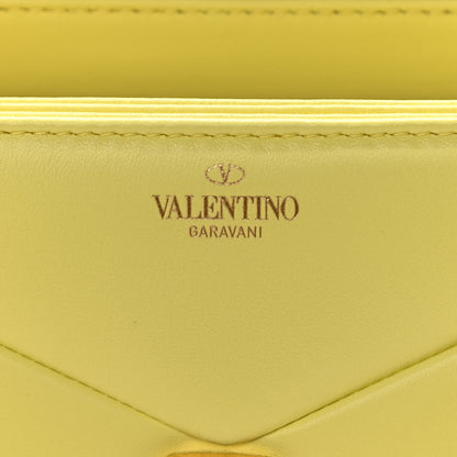 Valentino Garavani Nappa One Stud Chain Clutch Pale Yellow 6 of 10