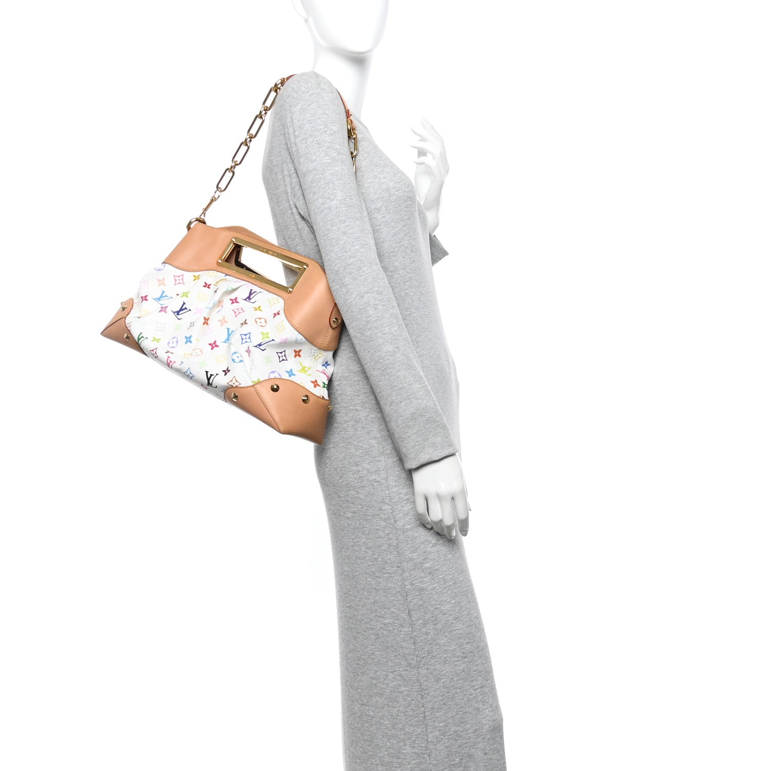 Louis Vuitton Monogram Multicolor Judy GM White 2 of 9